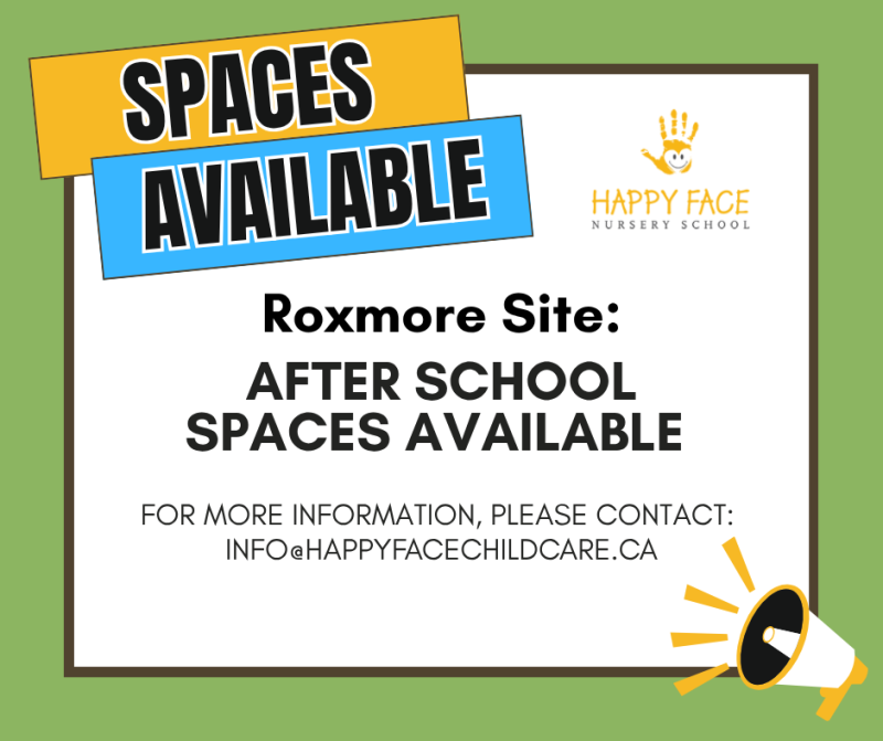 Spaces Available @ Roxmore & Chesterville Locations